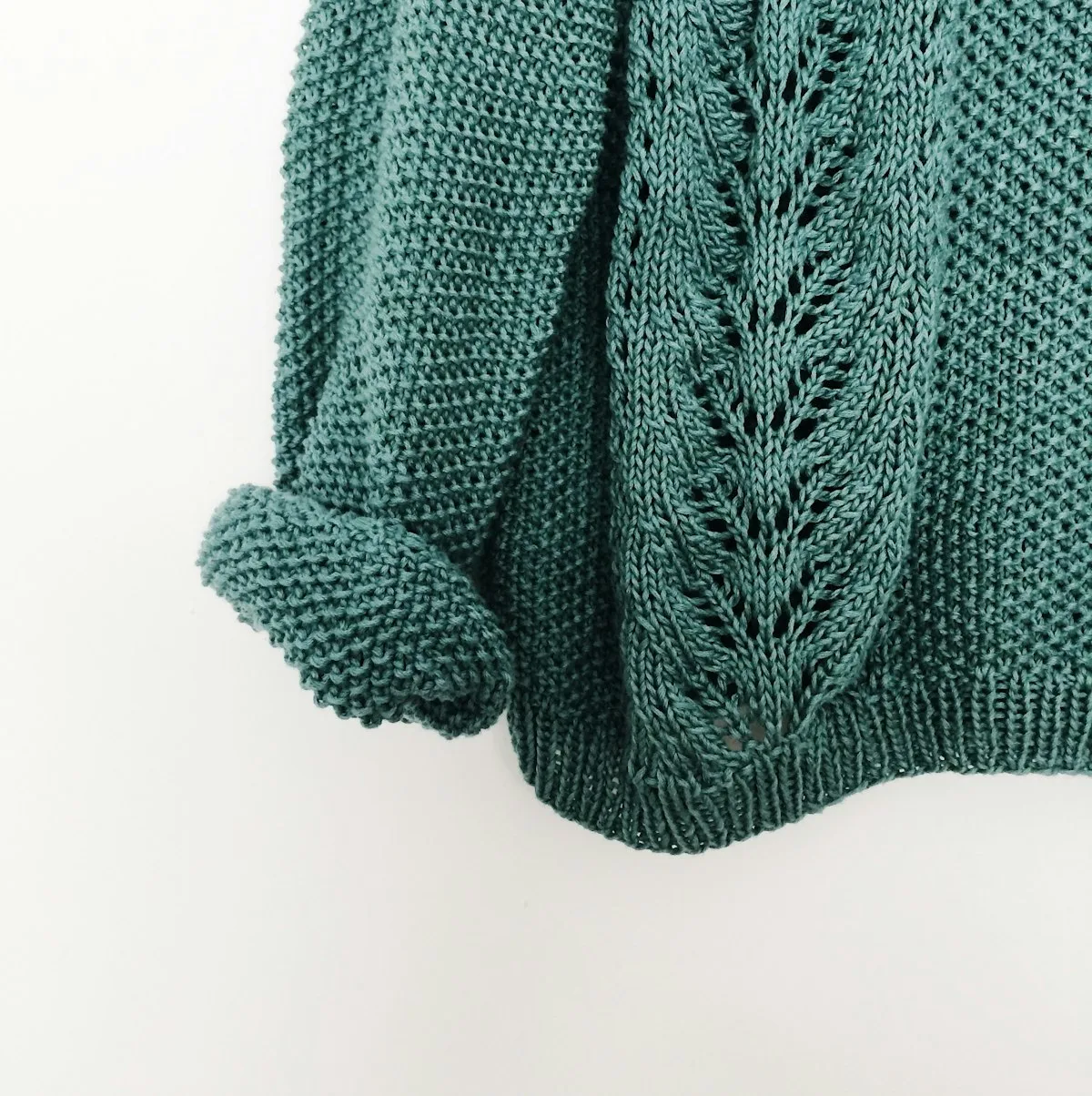 Sweater Cable Knit Hijau